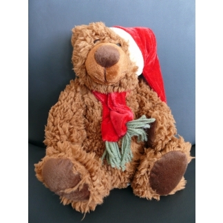 Medvedík Teddy s vianočnou čiapočkou