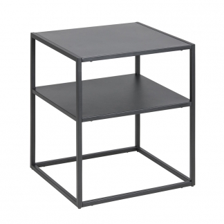 Noční stolek kovový Lyfte, 45 cm, černá