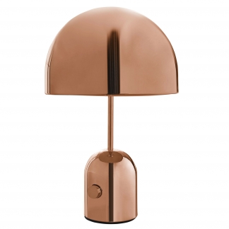 Kovová stolní lampa Ohri, 45 cm, měděná