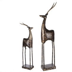 Interiérová dekorácia Antil, 95 cm, hnedá / zlatá