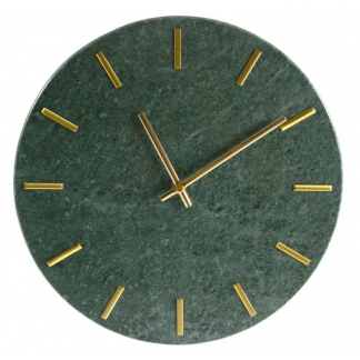 Nástenné hodiny Mramor, 30 cm, zelená