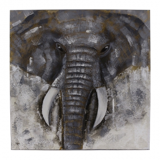 Obraz Big Elephant 80x80 cm, olej na plátně