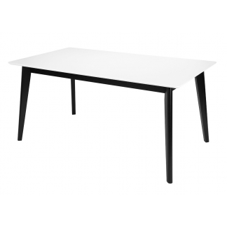 Jedálenský stôl Milenium, 160 cm, biela/čierna