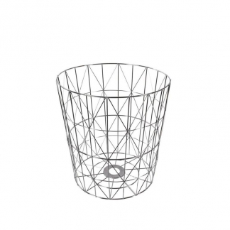 Odpadkový kôš kovový Basket, 38 cm, strieborná