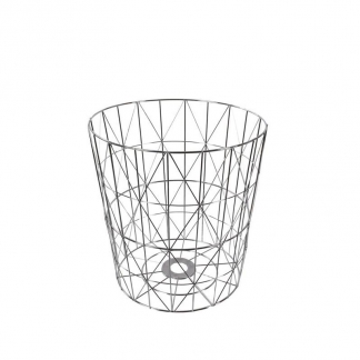 Odpadkový koš kovový Basket, 38 cm, stříbrná