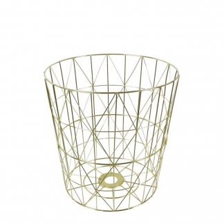 Odpadkový kôš kovový Basket, 38 cm, zlatá