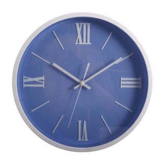 Nástenné hodiny Roman, 36 cm, modrá