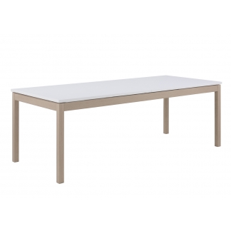 Jídelní stůl rozkládací Solna, 315 cm, bílá/dub
