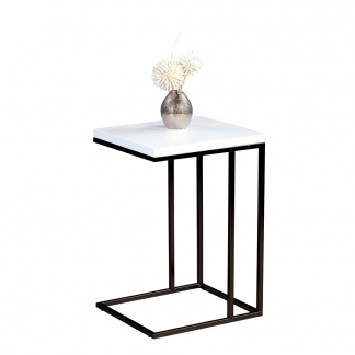 Odkládací stolek Ragnar, 43 cm, bílá/černá