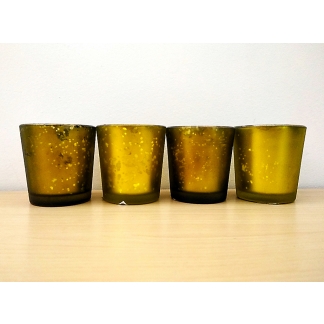 Čajové svícny Winter, 6 cm (SET 4 ks) zelená