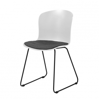 Jedálenská stolička Serena (SET 2 ks), biela/sivá