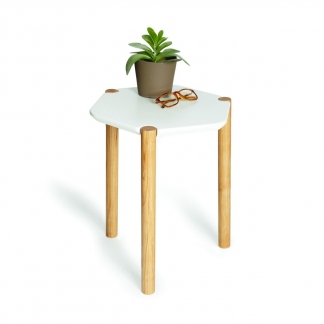 Noční stolek Alex, 41 cm, dřevo/bílá