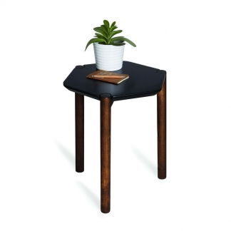 Noční stolek Alex, 41 cm, ořech/černá