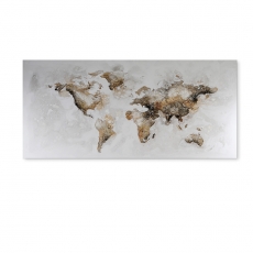 Obraz World map 150 cm, olej na plátně